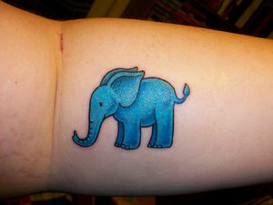 Фото и значение татуировки " Слон ". X_12c6e3de